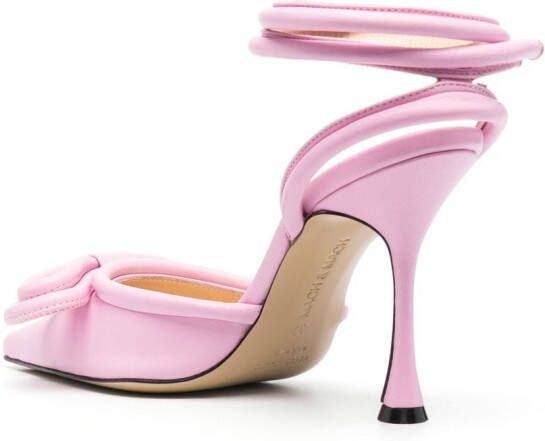 MACH & MACH Double Bow ankle-strap sandals Pink