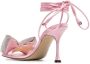 MACH & MACH Double Bow crystal-embellished 95mm sandals Pink - Thumbnail 3