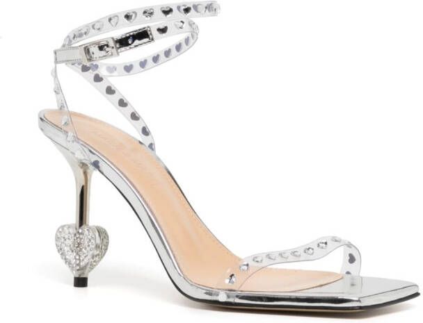 MACH & MACH stud-embellished open-toe sandals Silver