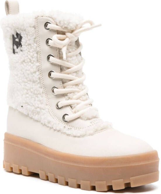 Mackage Hero shearling ankle boots White