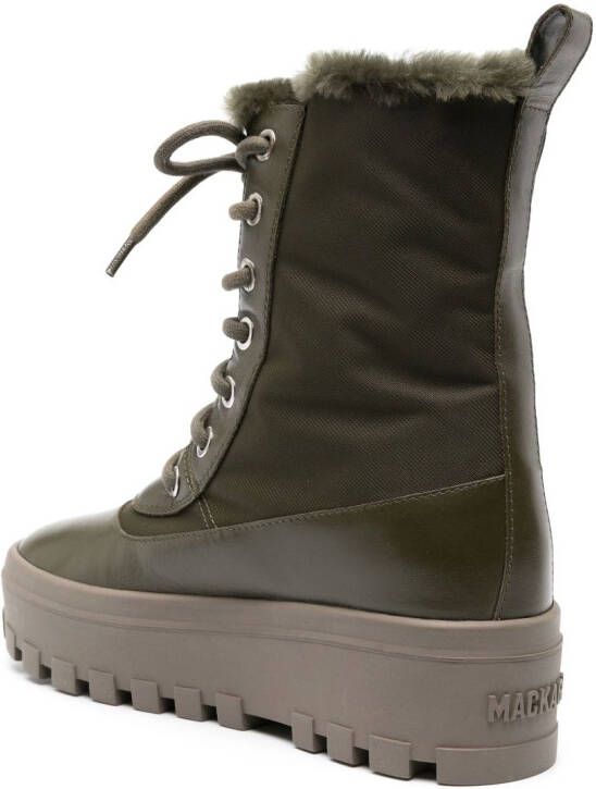 Mackage Hero-W shearling-lined ankle boots Green