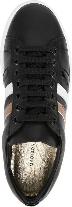 Madison.Maison 3 Stripe & Your Out leather sneakers Black