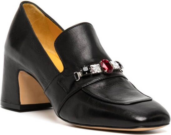 Madison.Maison 70mm crystal-embellished loafers Black