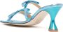 Madison.Maison 80mm metallic bow-detail sandals Blue - Thumbnail 3