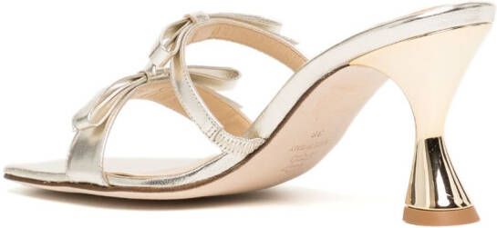 Madison.Maison 80mm metallic bow-detail sandals Silver