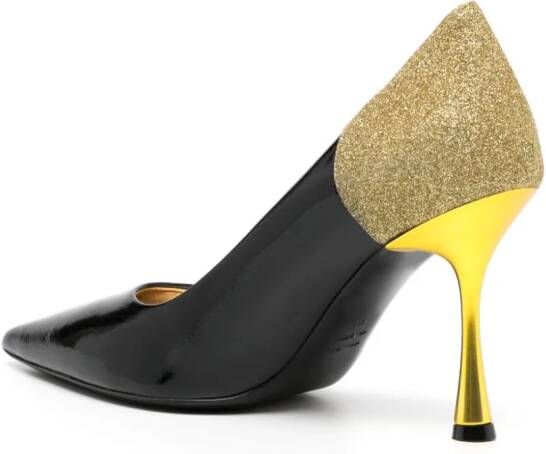 Madison.Maison Alena Black Gold High Heel Pump 65mm