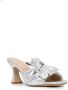 Madison.Maison bow-detail mules Silver - Thumbnail 2