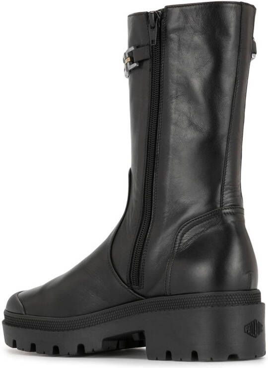 Madison.Maison chain-embellished mid-calf boots Black