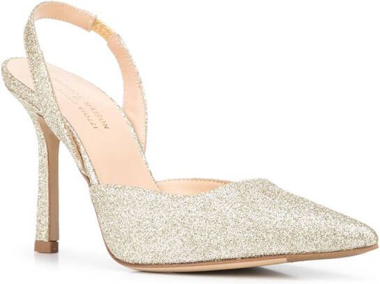 Madison.Maison Chanel glitter pumps Gold