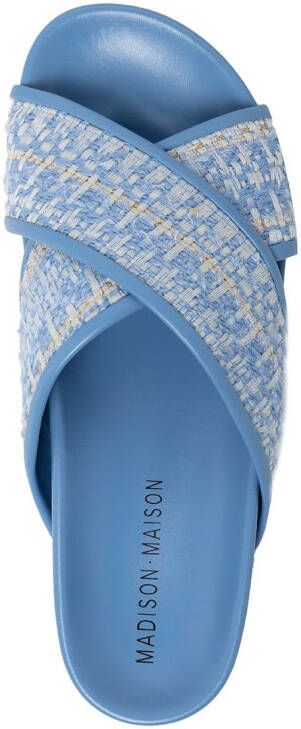 Madison.Maison crossover strap sandals Blue