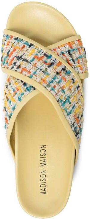 Madison.Maison crossover strap sandals Yellow