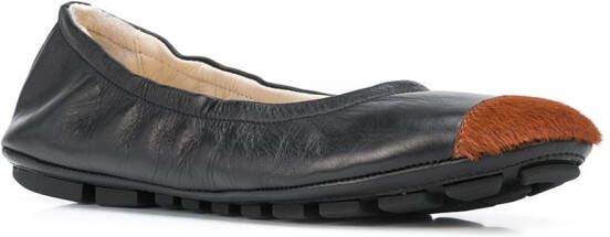 Madison.Maison elasticated ballerina shoes Black