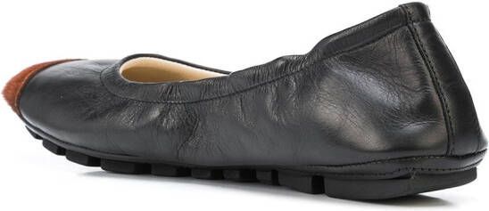 Madison.Maison elasticated ballerina shoes Black