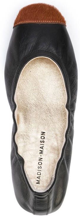 Madison.Maison elasticated ballerina shoes Black