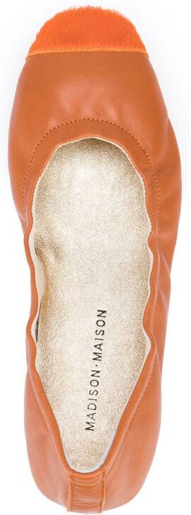 Madison.Maison elasticated ballerina shoes Orange