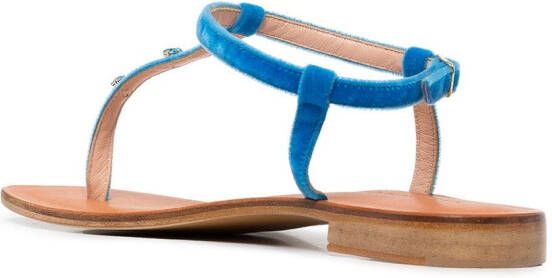 Madison.Maison embellished leather thong sandals Blue