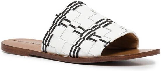 Madison.Maison interwoven leather sandals White