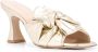 Madison.Maison knot-bow sculpted heel mules Gold - Thumbnail 2