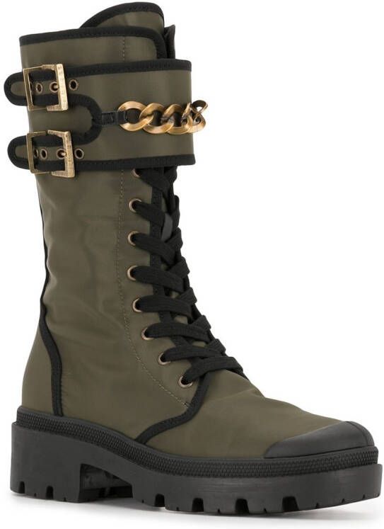 Madison.Maison lace-up mid-calf boots Green