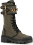 Madison.Maison lace-up mid-calf boots Green - Thumbnail 2