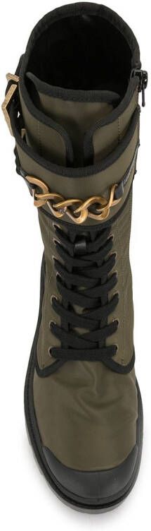 Madison.Maison lace-up mid-calf boots Green