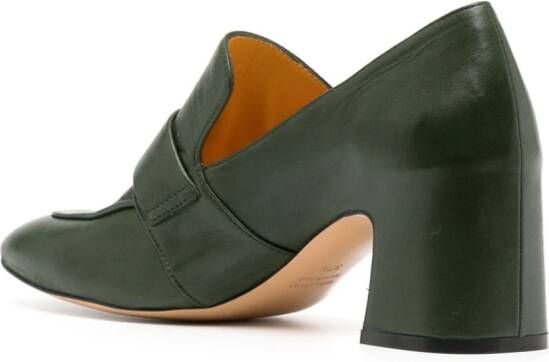 Madison.Maison Lock 70mm leather pumps Green