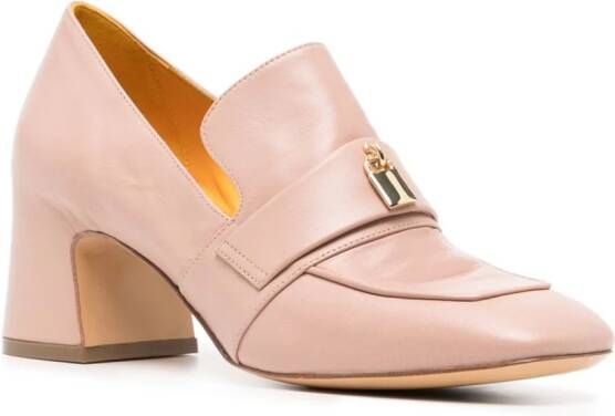 Madison.Maison Lock 70mm leather pumps Pink