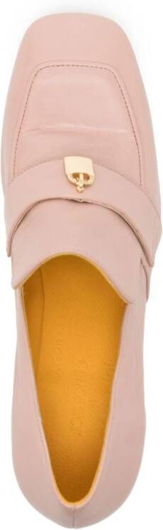 Madison.Maison Lock 70mm leather pumps Pink