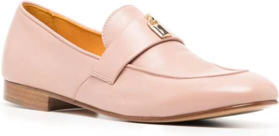Madison.Maison Lock leather loafers Pink