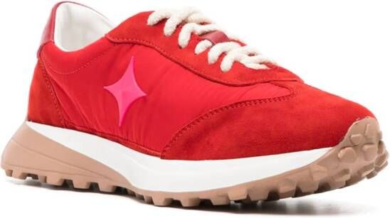 Madison.Maison Star suede-trimmed sneakers Red
