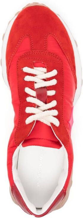 Madison.Maison Star suede-trimmed sneakers Red