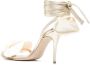 Magda Butrym 105mm floral-appliqué sandals Gold - Thumbnail 3