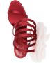 Magda Butrym 105mm floral-appliqué satin sandals Red - Thumbnail 4