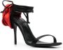 Magda Butrym 105mm rose-embellished satin sandals Black - Thumbnail 2