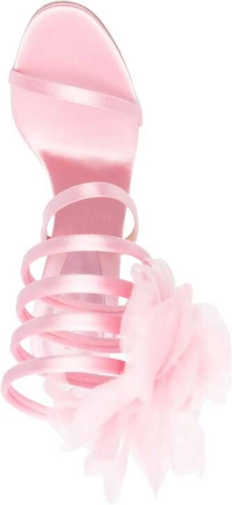 Magda Butrym 105mm spiral satin sandals Pink