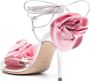 Magda Butrym 85mm floral-appliqué sandals Silver - Thumbnail 3