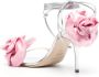 Magda Butrym 85mm flower-appliqué sandals Silver - Thumbnail 3