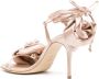 Magda Butrym floral-appliqué 105mm satin silk sandals Pink - Thumbnail 3