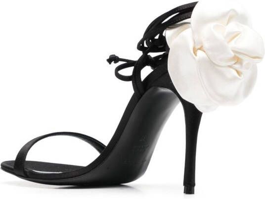 Magda Butrym 105mm flower-appliqué sandals Black