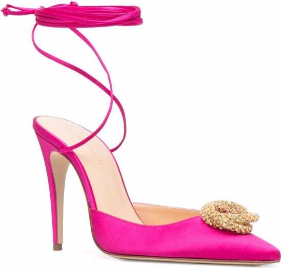 Magda Butrym tie-fastening 110mm pointed pumps Pink