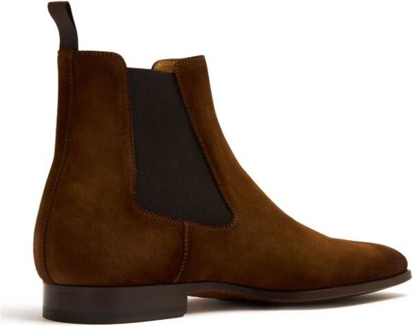 Magnanni almond-toe suede boots Brown