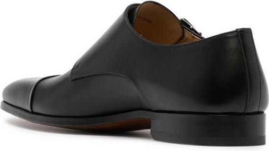 Magnanni double-buckle monk shoes Black