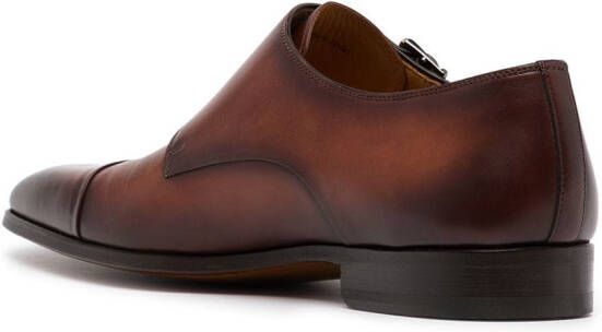 Magnanni double-buckle monk shoes Brown
