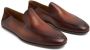 Magnanni Heston almond-toe leather slippers Brown - Thumbnail 4
