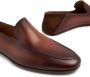 Magnanni Heston almond-toe leather slippers Brown - Thumbnail 5