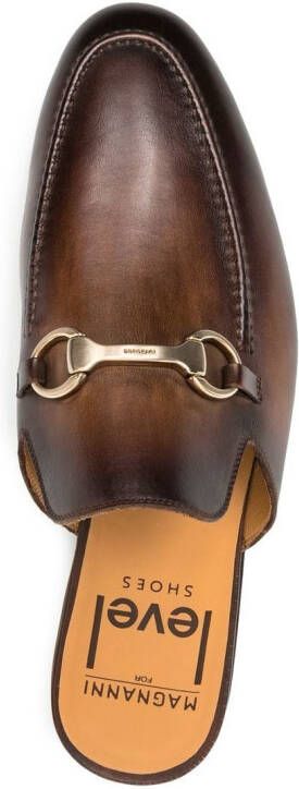 Magnanni horsebit-buckle slip-on loafers Brown