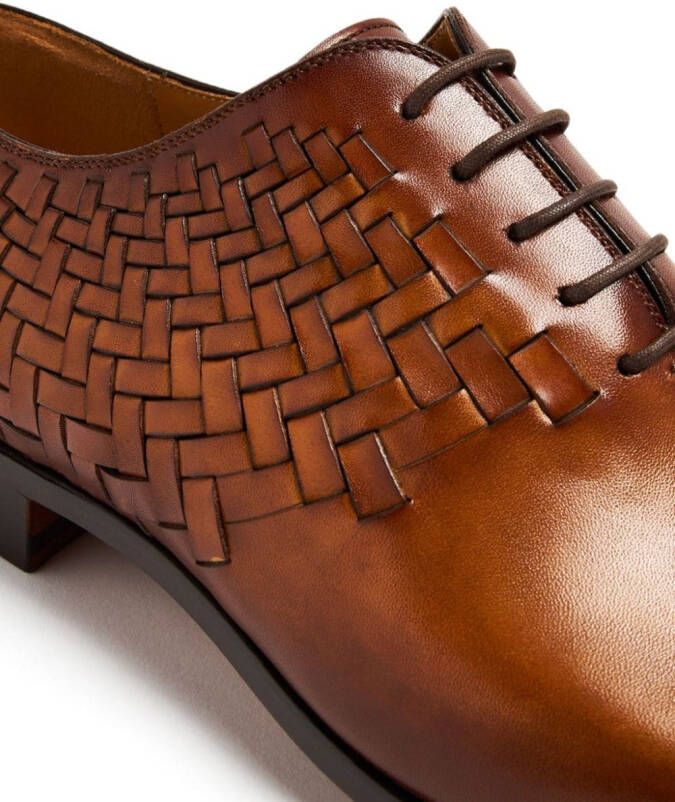 Magnanni interwoven detailing oxford shoes Brown