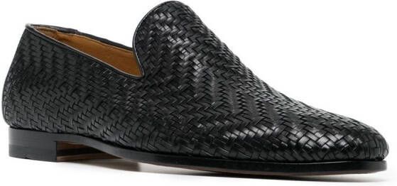 Magnanni interwoven leather loafers Black