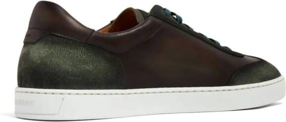 Magnanni lace-up leather sneakers Green