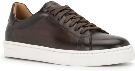 Magnanni leather low-top sneakers Brown